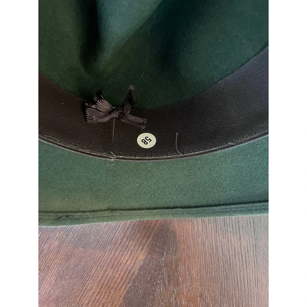 Saxon Tonak Alpine Hat Mens 58 Green Excellent Wool Felt Tyrolean Oktoberfest